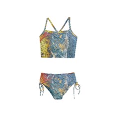 Colorful Abstract Texture  Girls  Tankini Swimsuit