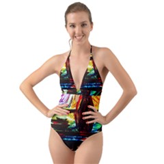 House Will Be Built 2 Halter Cut-out One Piece Swimsuit by bestdesignintheworld