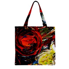 Sunset In A Mountains Zipper Grocery Tote Bag by bestdesignintheworld