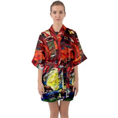 Sunset In A Mountains Quarter Sleeve Kimono Robe by bestdesignintheworld