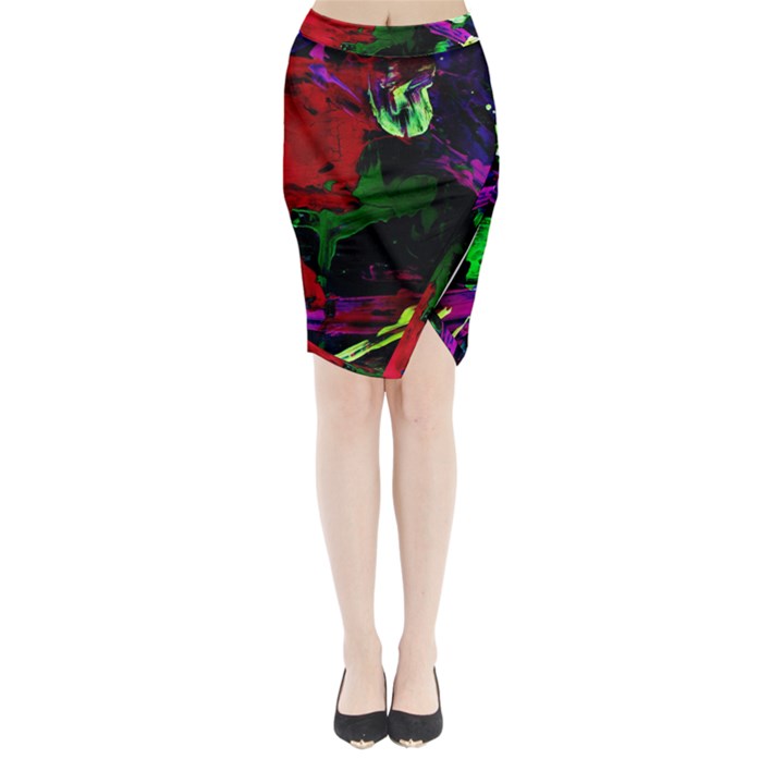 Spooky Attick 4 Midi Wrap Pencil Skirt