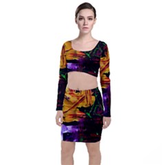 Spooky Attick 7 Long Sleeve Crop Top & Bodycon Skirt Set by bestdesignintheworld