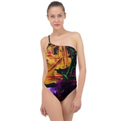 Spooky Attick 7 Classic One Shoulder Swimsuit by bestdesignintheworld