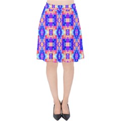 Artwork By Patrick-colorful-33 Velvet High Waist Skirt