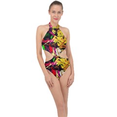 Spooky Attick 11 Halter Side Cut Swimsuit