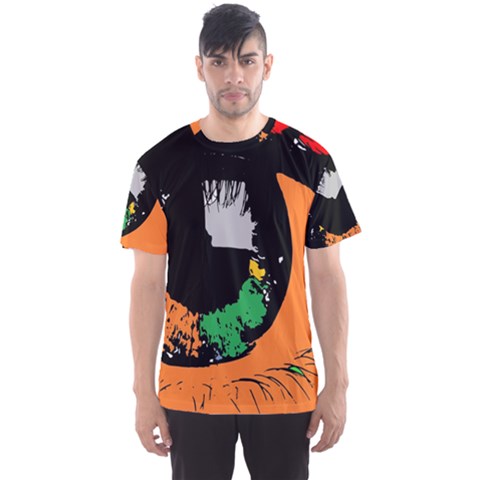 Eyes Makeup Human Drawing Color Men s Sports Mesh Tee by Simbadda