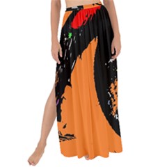 Eyes Makeup Human Drawing Color Maxi Chiffon Tie-up Sarong by Simbadda