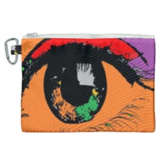 Eyes Makeup Human Drawing Color Canvas Cosmetic Bag (xl) by Simbadda