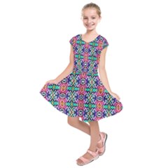 Artwork By Patrick-colorful-34 1 Kids  Short Sleeve Dress by ArtworkByPatrick