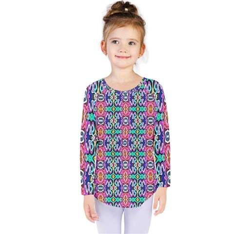 Artwork By Patrick-colorful-34 1 Kids  Long Sleeve Tee by ArtworkByPatrick