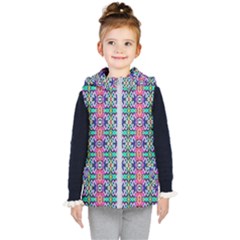 Artwork By Patrick-colorful-34 1 Kid s Hooded Puffer Vest by ArtworkByPatrick