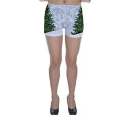 Christmas Xmas Tree Bokeh Skinny Shorts by Simbadda