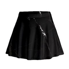 Black Marble Tiles Rock Stone Statues Mini Flare Skirt by Simbadda