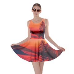 Italy Sunrise Sky Clouds Beautiful Skater Dress by Simbadda