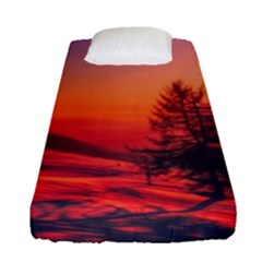 Italy Sunrise Sky Clouds Beautiful Fitted Sheet (single Size) by Simbadda