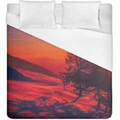 Italy Sunrise Sky Clouds Beautiful Duvet Cover (king Size) by Simbadda