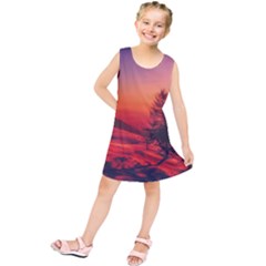 Italy Sunrise Sky Clouds Beautiful Kids  Tunic Dress by Simbadda