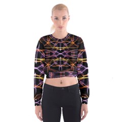 Wallpaper Abstract Art Light Cropped Sweatshirt by Simbadda