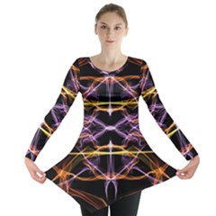 Wallpaper Abstract Art Light Long Sleeve Tunic  by Simbadda