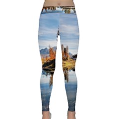 Dolomites Mountains Italy Alpine Classic Yoga Leggings by Simbadda