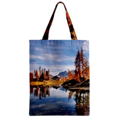 Dolomites Mountains Italy Alpine Zipper Classic Tote Bag by Simbadda