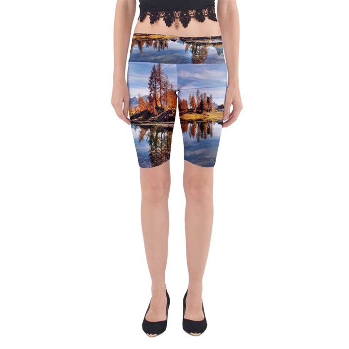 Dolomites Mountains Italy Alpine Yoga Cropped Leggings