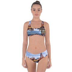 Dolomites Mountains Italy Alpine Criss Cross Bikini Set by Simbadda