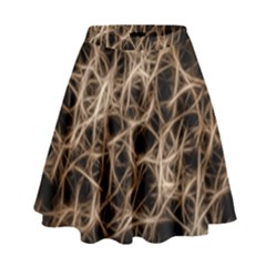 Structure Background Pattern High Waist Skirt by Simbadda