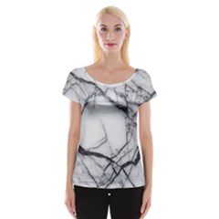 Marble Tiles Rock Stone Statues Cap Sleeve Tops by Simbadda