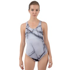 Marble Tiles Rock Stone Statues Cut-out Back One Piece Swimsuit by Simbadda