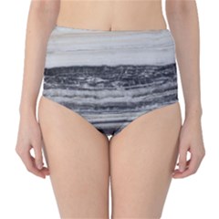 Marble Tiles Rock Stone Statues Pattern Texture Classic High-waist Bikini Bottoms by Simbadda