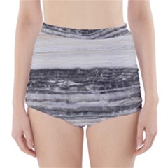 Marble Tiles Rock Stone Statues Pattern Texture High-waisted Bikini Bottoms by Simbadda