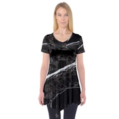 Marble Tiles Rock Stone Statues Short Sleeve Tunic  by Simbadda