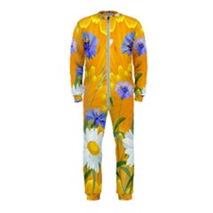 Flowers Daisy Floral Yellow Blue Onepiece Jumpsuit (kids) by Simbadda