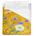 Flowers Daisy Floral Yellow Blue Duvet Cover (Queen Size) View1