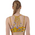 Flowers Daisy Floral Yellow Blue Line Them Up Sports Bra View2