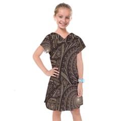 Abstract Pattern Graphics Kids  Drop Waist Dress by Simbadda