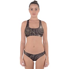 Abstract Pattern Graphics Cross Back Hipster Bikini Set by Simbadda