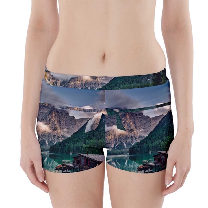 Italy Mountains Pragser Wildsee Boyleg Bikini Wrap Bottoms