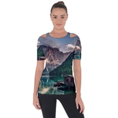 Italy Mountains Pragser Wildsee Short Sleeve Top by Simbadda