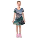 Italy Mountains Pragser Wildsee Kids  Short Sleeve Velvet Dress View1