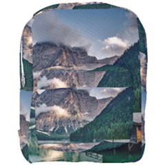 Italy Mountains Pragser Wildsee Full Print Backpack by Simbadda