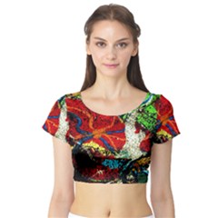 Coffee Land 1 Short Sleeve Crop Top by bestdesignintheworld