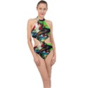 Coffee Land 5 Halter Side Cut Swimsuit View1