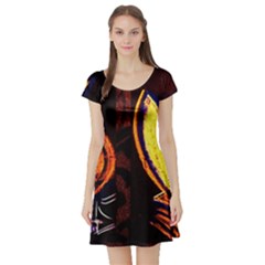 Cryptography Of The Planet Short Sleeve Skater Dress by bestdesignintheworld