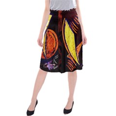 Cryptography Of The Planet Midi Beach Skirt by bestdesignintheworld