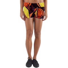 Cryptography Of The Planet Yoga Shorts by bestdesignintheworld