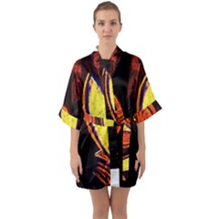 Cryptography Of The Planet Quarter Sleeve Kimono Robe by bestdesignintheworld