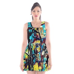 Dance Of Oil Towers 3 Scoop Neck Skater Dress by bestdesignintheworld