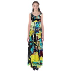 Dance Of Oil Towers 3 Empire Waist Maxi Dress by bestdesignintheworld